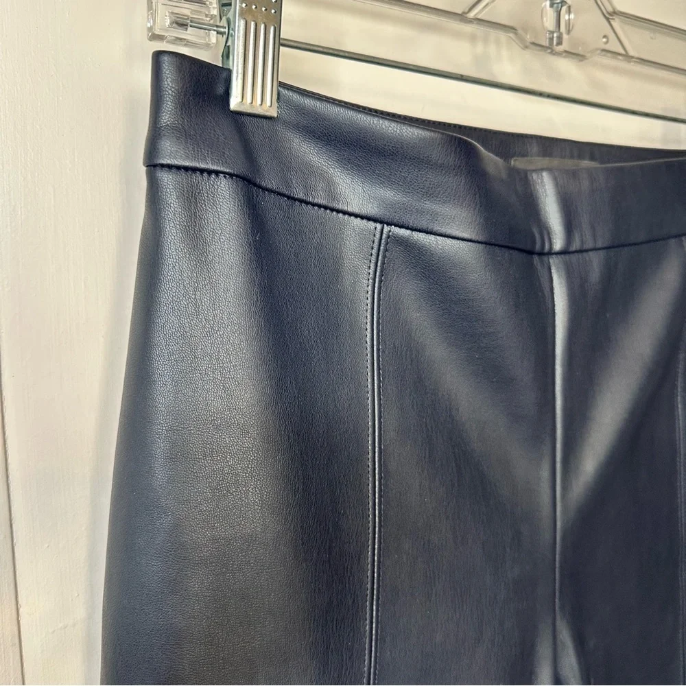 Ann Taylor Navy Faux Leather Trousers size 2 - Picture 4 of 11